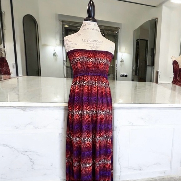 Gorgeous strapless maxi dress Fire Los Angeles size M - Picture 9 of 16